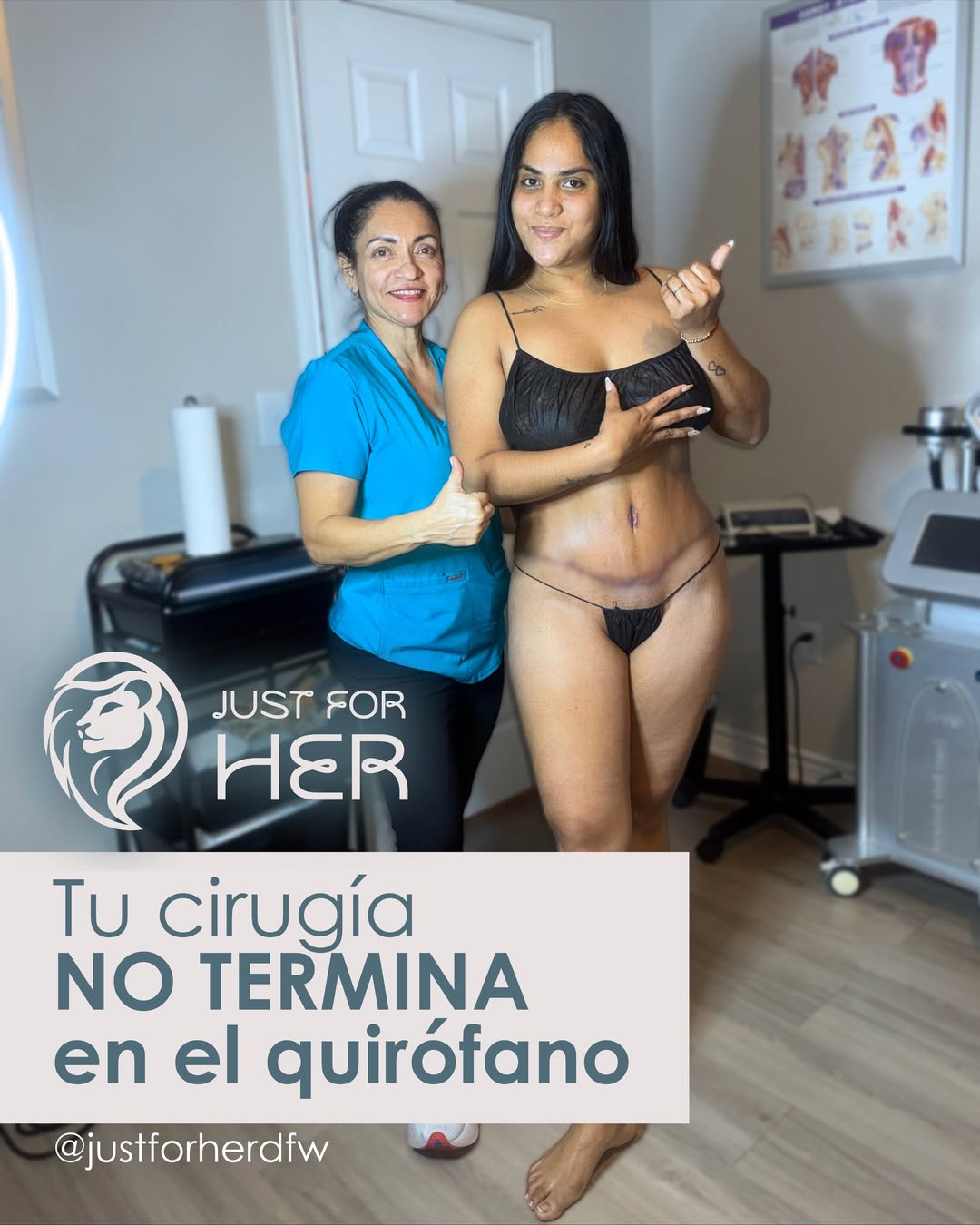 ahí solo empieza el verdadero trabajo.los cuidados postoperatorios son los que ayudan a que la i